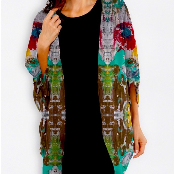 NWT AQUA BELLA Cocoon Wrap by Noora Elkoussy for Vida - Picture 1 of 3